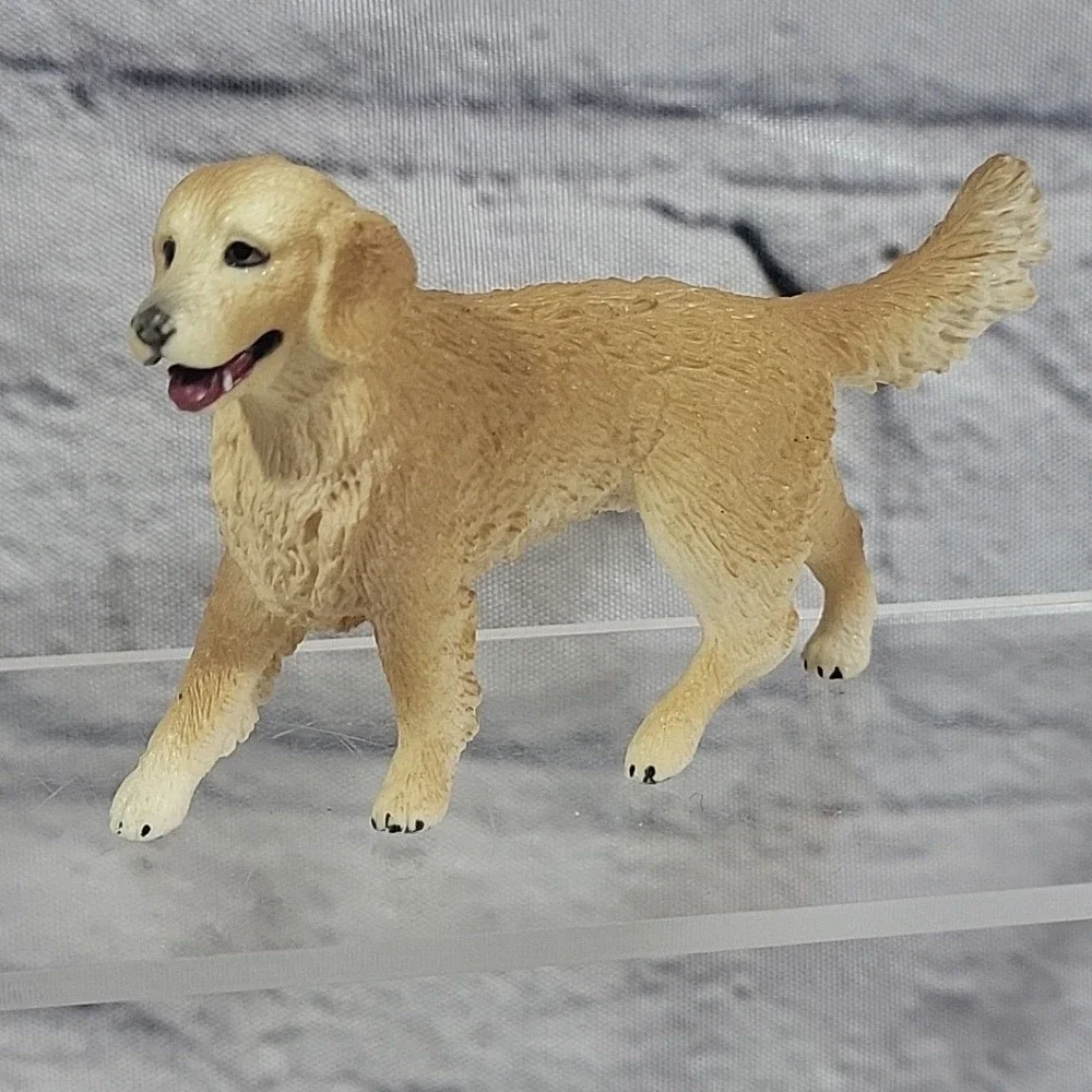 Schleich Animal Figures Lot Of 4 Ram Goat‎ Golden Retriever Dog Cow Calf Gazelle